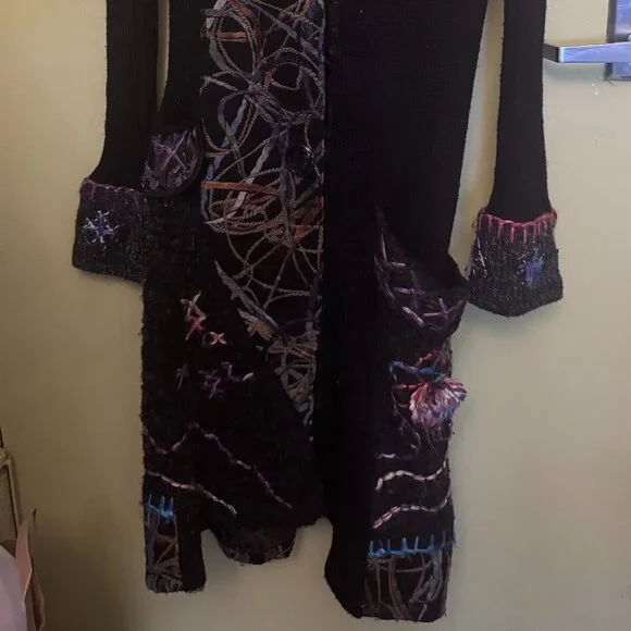 Unique Long Fantazia Sweater Cardigan - Picture 3 of 6